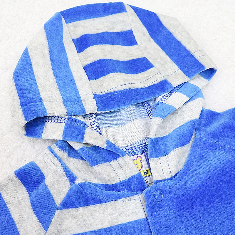 baby hooded footie newborn girl infant boy clothing velvet winter spring one piece kid long sleeve kidswear apparel