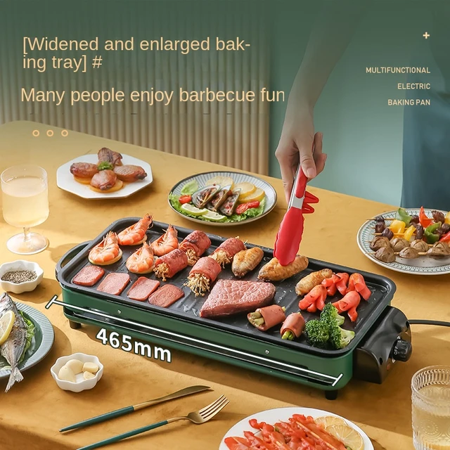 Parrilla Eléctrica: parrilla eléctrica multifuncional para el hogar, horno  de barbacoa sin humo, kebab, parrilla eléctrica coreana para interiores -  AliExpress