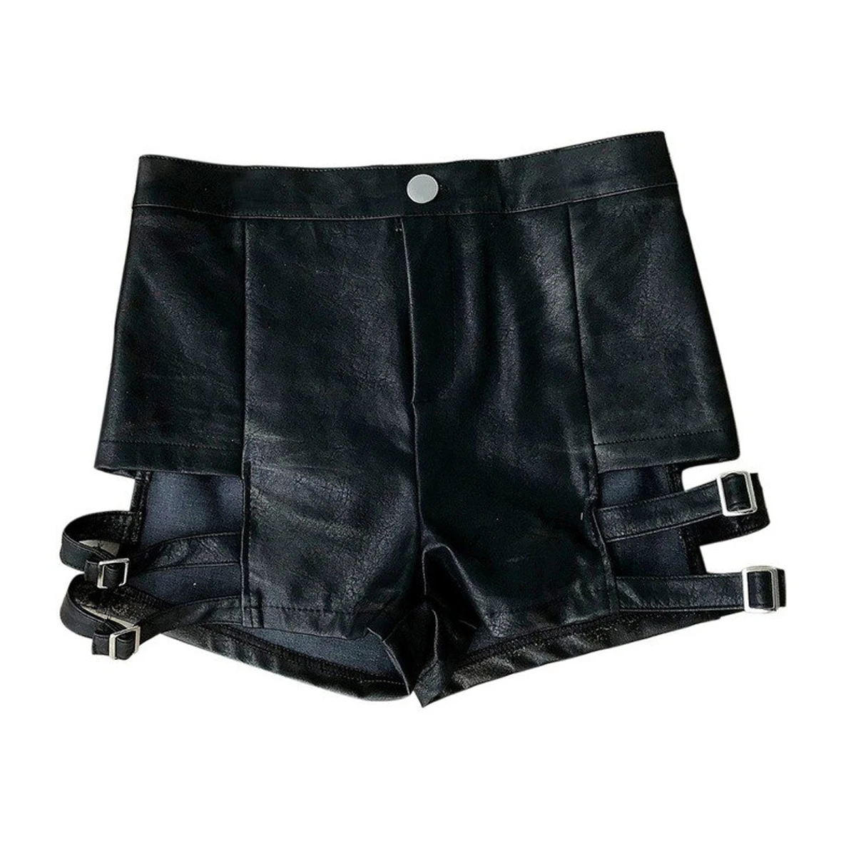 Spicy Girl's Sexy High Waist PU Party Short