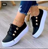 Summer New Women Shoes Fashion Round Toe Platform Shoes Plus Size 42 Casual Sneakers Lace Up Flats Woman Slip on Tennis Shoes 2