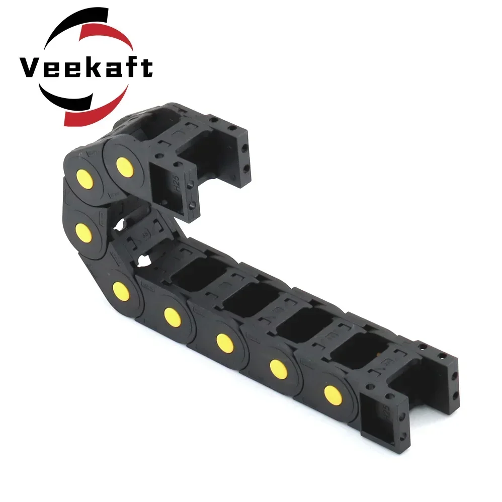 Plastic Transmission Cable Chains Bridge Opened Drag Chain With End Connectors CNC Machine Tools Wire Carrier 20 25,plastic cable chain,cable carrier