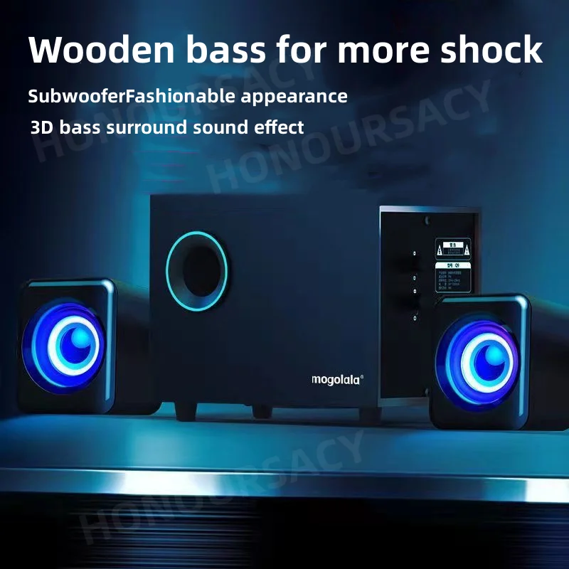 Compatibilità Multi Dispositivo Subwoofer Altoparlante Bluetooth Hifi Stereo Music Center Home Speaker Sound System Caixa De Som Para Pc