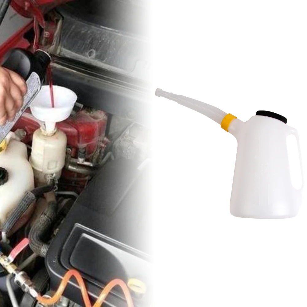 Oil Measuring Container Manual Automotive Oil Pitcher 5L Jug with Spout Car Motorcycle Boat Pot High Density Jug