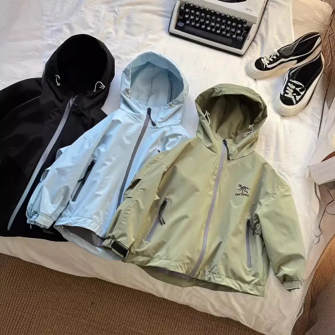 Boys' Jacket Spring and Autumn New Middle-aged and Older Children's Foreign-style Top Korean Version of Boys' Jacket