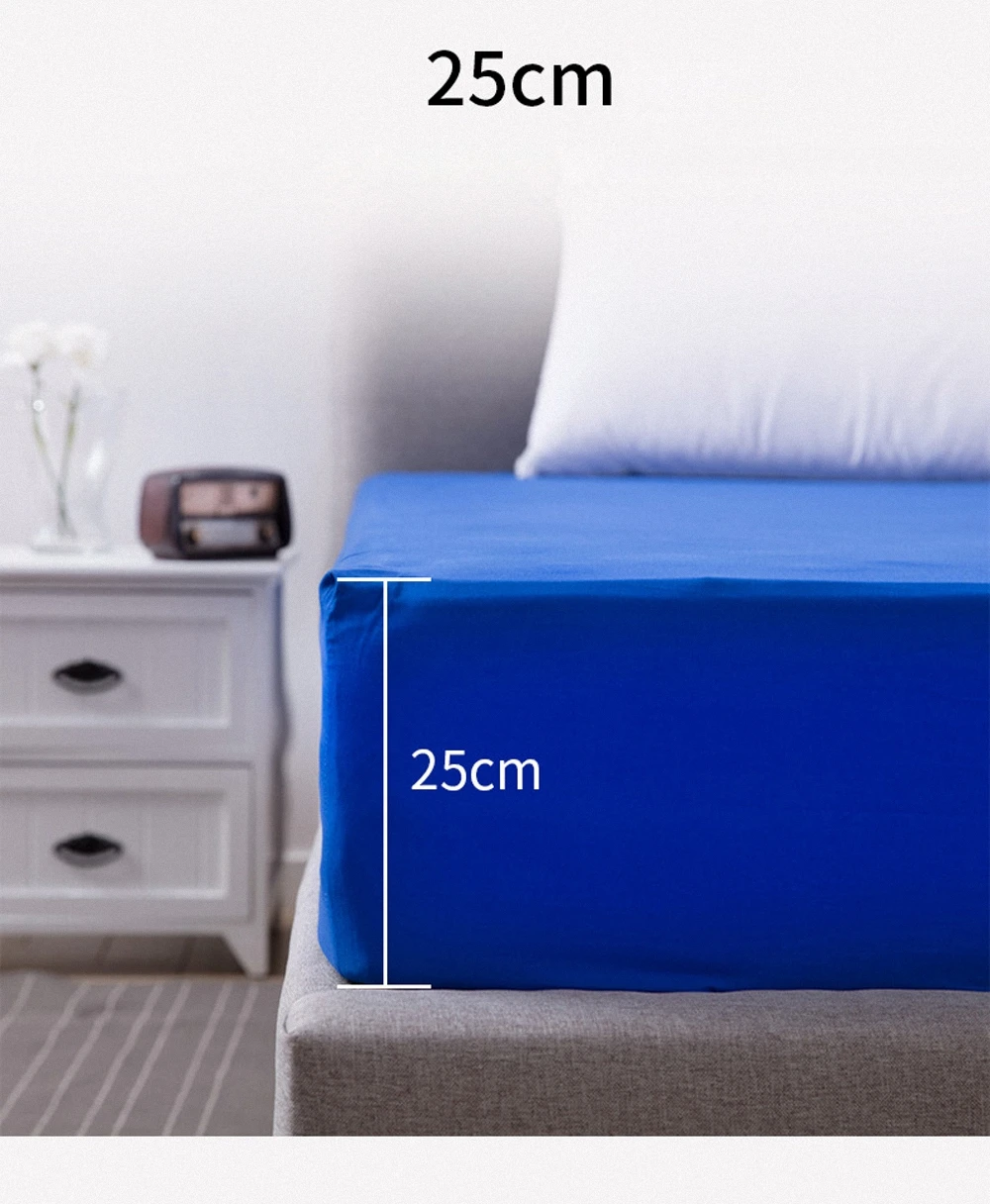 Description Picture 6 of itemNew Protector Fitted Sheet Or Pillowcase Solid Soft Polyester Mattress Cover Elastic Band Sanding Breathable Single Double Bed