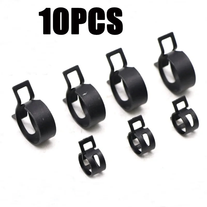 10pcs Fuel Hose Spring Clamp Clips Line Hose Water Pipe Air Tube Clamps Fastener 622mm Pipe