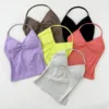 Impact Longline Strappy Top With Logo Backless Gym Clothes Women Scrunch Built-in Bra With Removable Cups Yoga Tank Tops 6