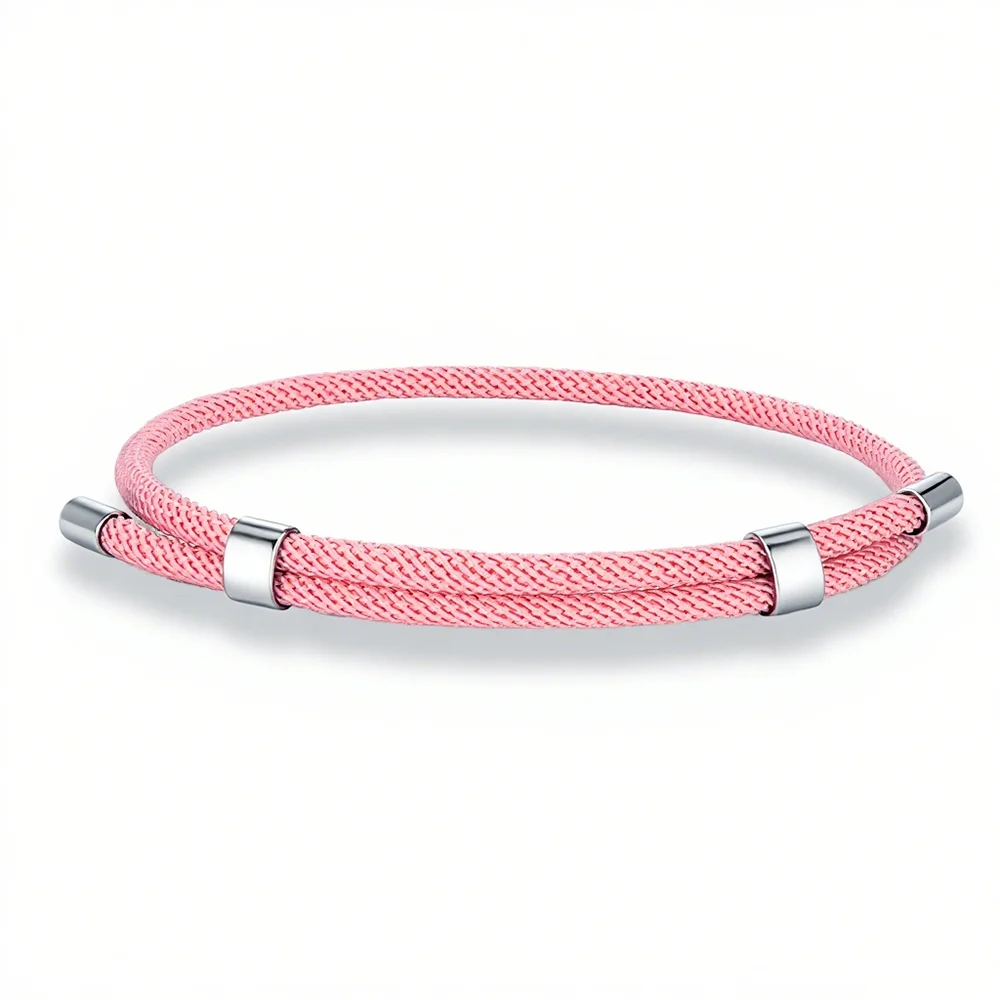 MKENDN Simple Style Men Women Bracelet 3mm Durable Marine Rope With Polished Steel Closure Jewelry Summer Beach Gifts