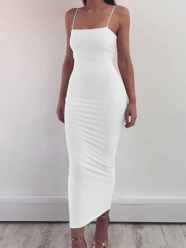Women' High Elastic Sleeveless Backless Dress Long Sling Dresses Club Sexy...