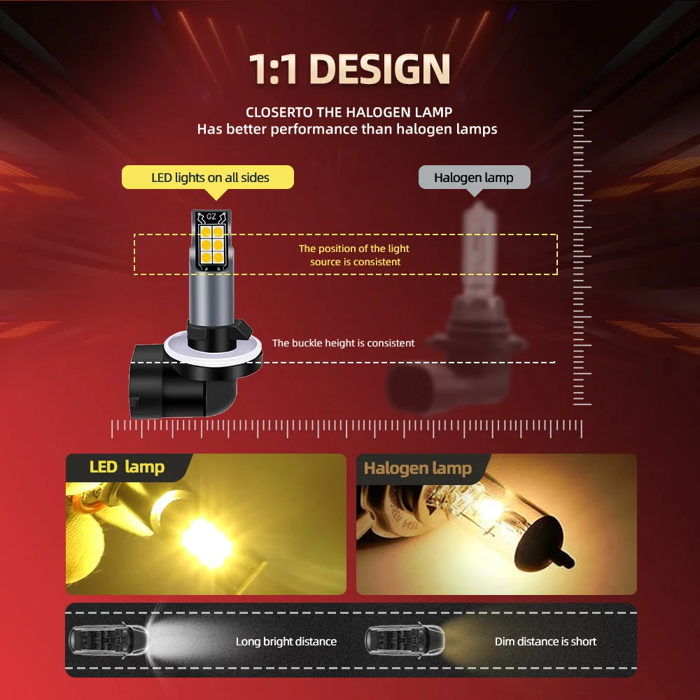 881 LED 안개등 슈퍼 브라이트 886 889 894 896 898 LED 안개등 교체품 (닷지 스트라투스 2001 2002 2003 2004 2005 용)