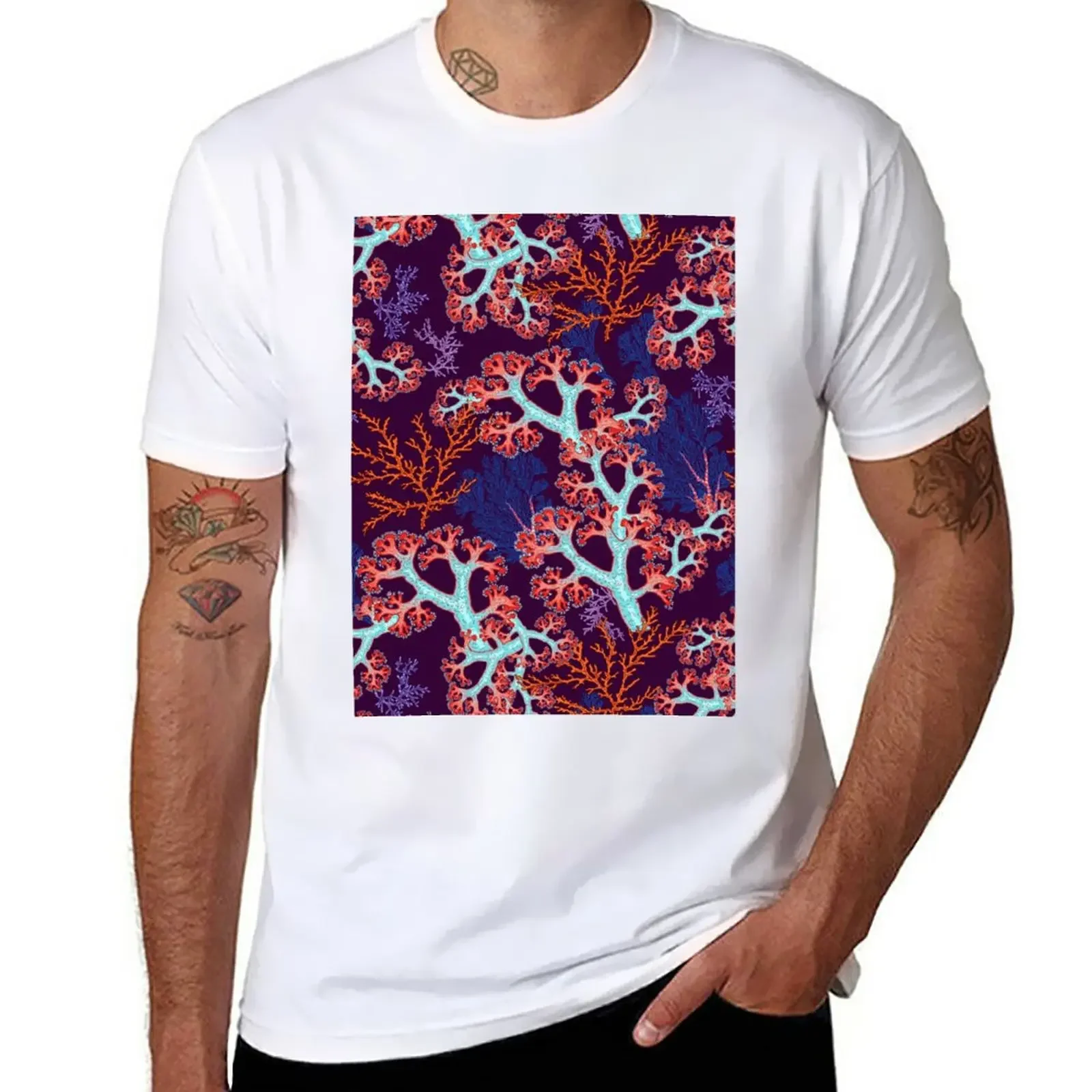 

coral dream T-Shirt quick drying tops customs mens t shirt