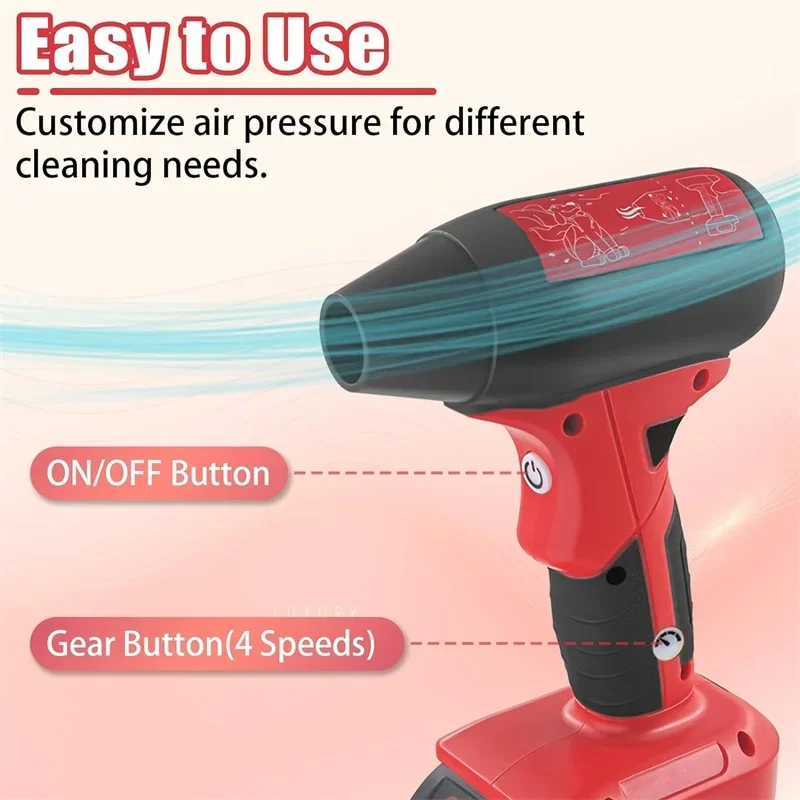 210W Cordless Handheld Jet Blower – Violent Turbo Fan For Milwaukee 18V Batteries