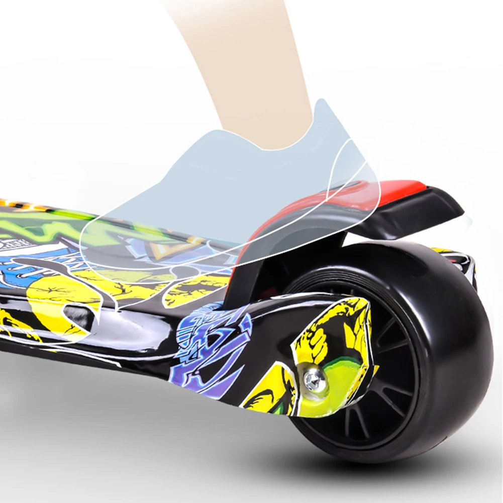 Foldable Kick Scooter Light-Up Wheels 3 Wheel Scooter Adjustable Height Kids Push Non-Slip Deck for Kids Ages 2-10