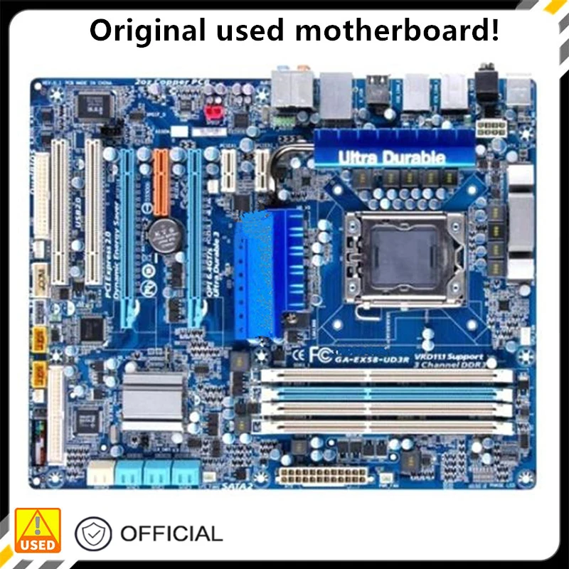 

For GA-EX58-UD3R EX58-UD3R Used original For Intel X58 Socket LGA 1366 DDR3 motherboard LGA1366 Mainboard