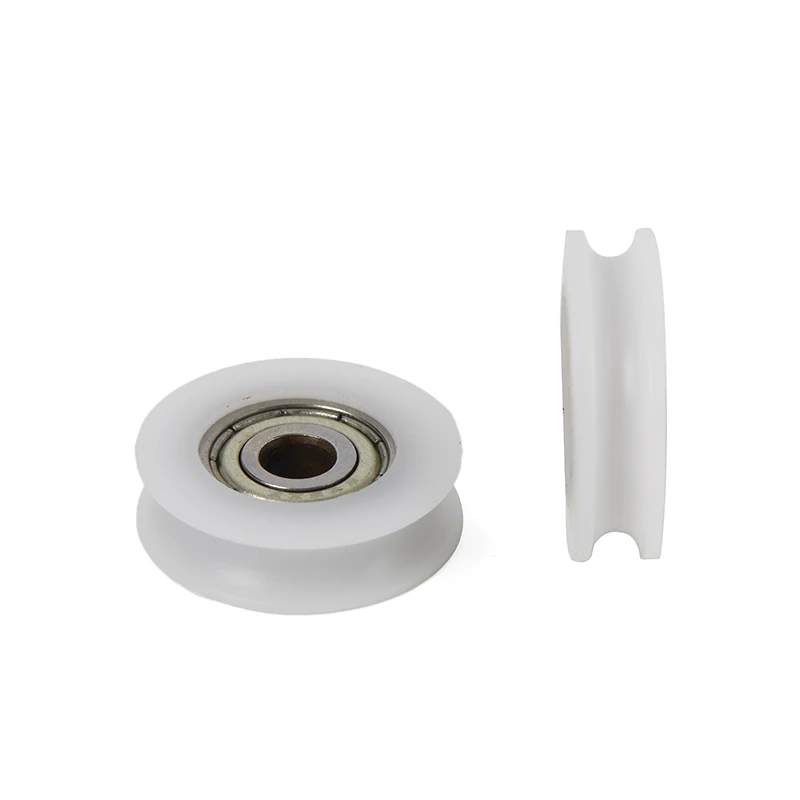 U Groove 625 Round Pulley Ball Bearing Wheel Roller For Door Windows Shower Pulleys Drawer POM Guide Wheel