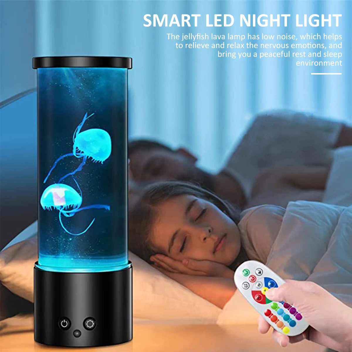 Lampada a LED per acquario 3D luce notturna che cambia colore per camera da