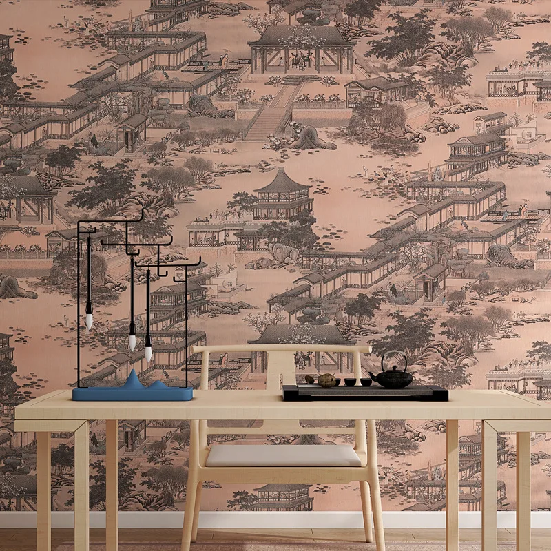 Chinese Classical Mural None-self-adhes Wallpapers for Living Room Bedroom Waterproof Vinyl Non-woven 3d Wall Sticker Home Decor none armrest storage box car storage box car interior accessories decorative accessories for lexus rx 450h 500h 23 24 front