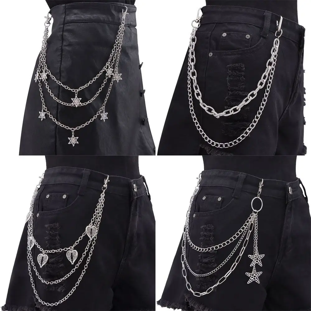 Metal Chain Jeans Pants Hip Hop Style Accessory