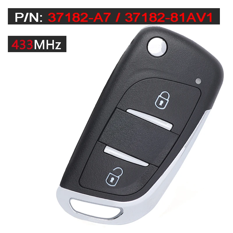 Enhanced Flip Remote Key Fob with 433MHz Frequency and Advanced ID Chip Technology