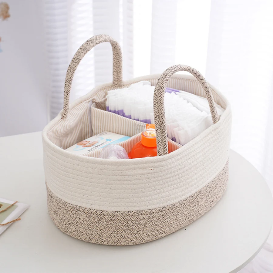 Abaca Handwoven Caddy Organizers  Handmade Natural Diaper Caddy