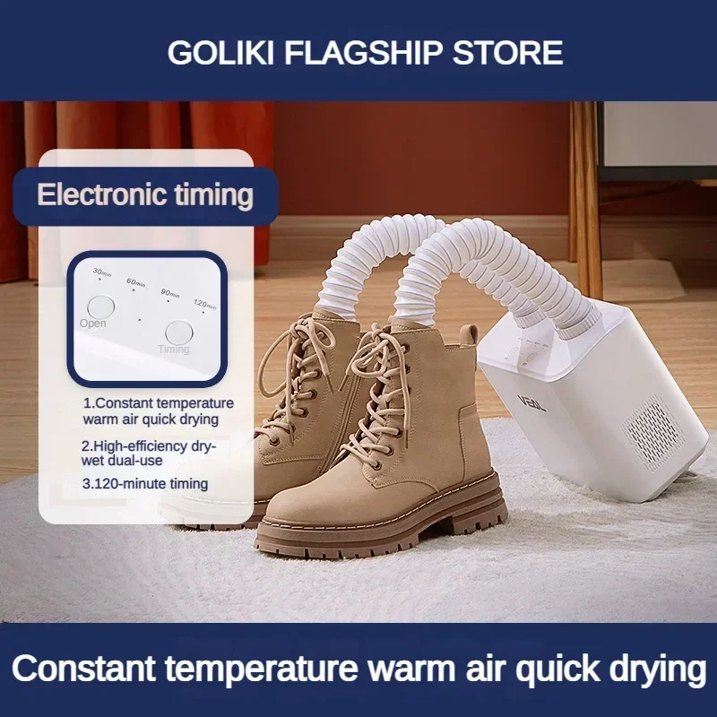 220/110V Shoe Dryer Electronic Timing Household Boot Dryer Activated Carbon Sterilization  Deodorizing Shoes And Clothes Dryer 2