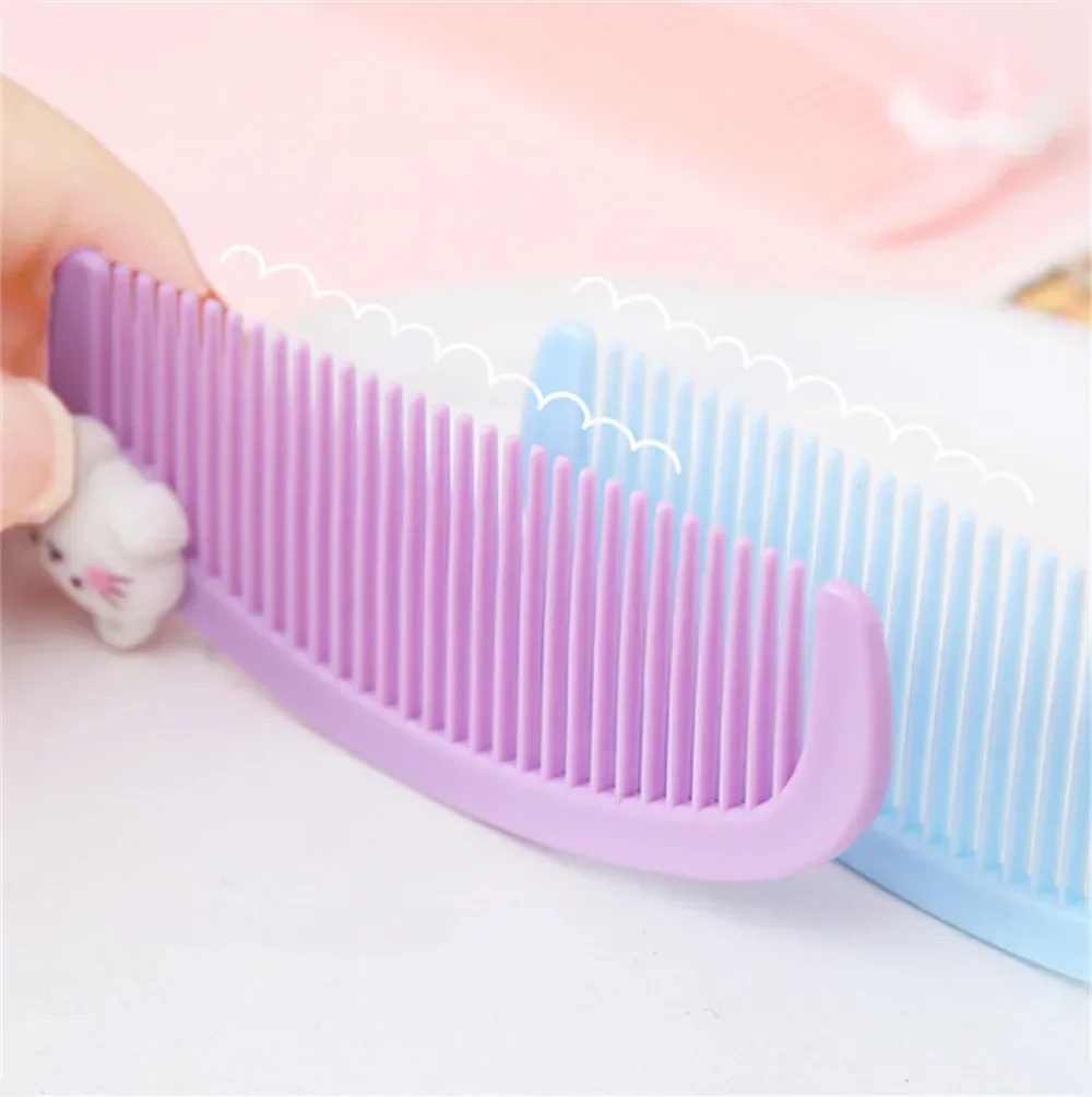 Portable Cartoon Mini Crescent Comb Children's Small Comb Student Carrying Plastic Hairdressing Anti-static Small Gift hair brush comb,baby hair comb