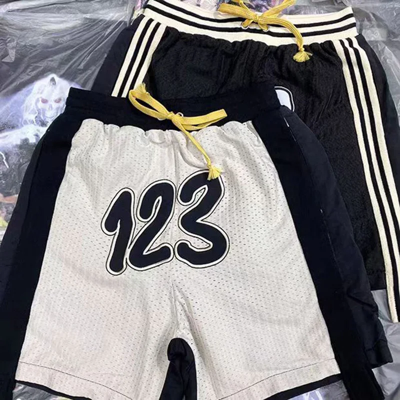 2024 Best Quality RRR-123 Shorts Men Woman Casual Beach Summer Breathable Hip Hop Joggers Black Apricot