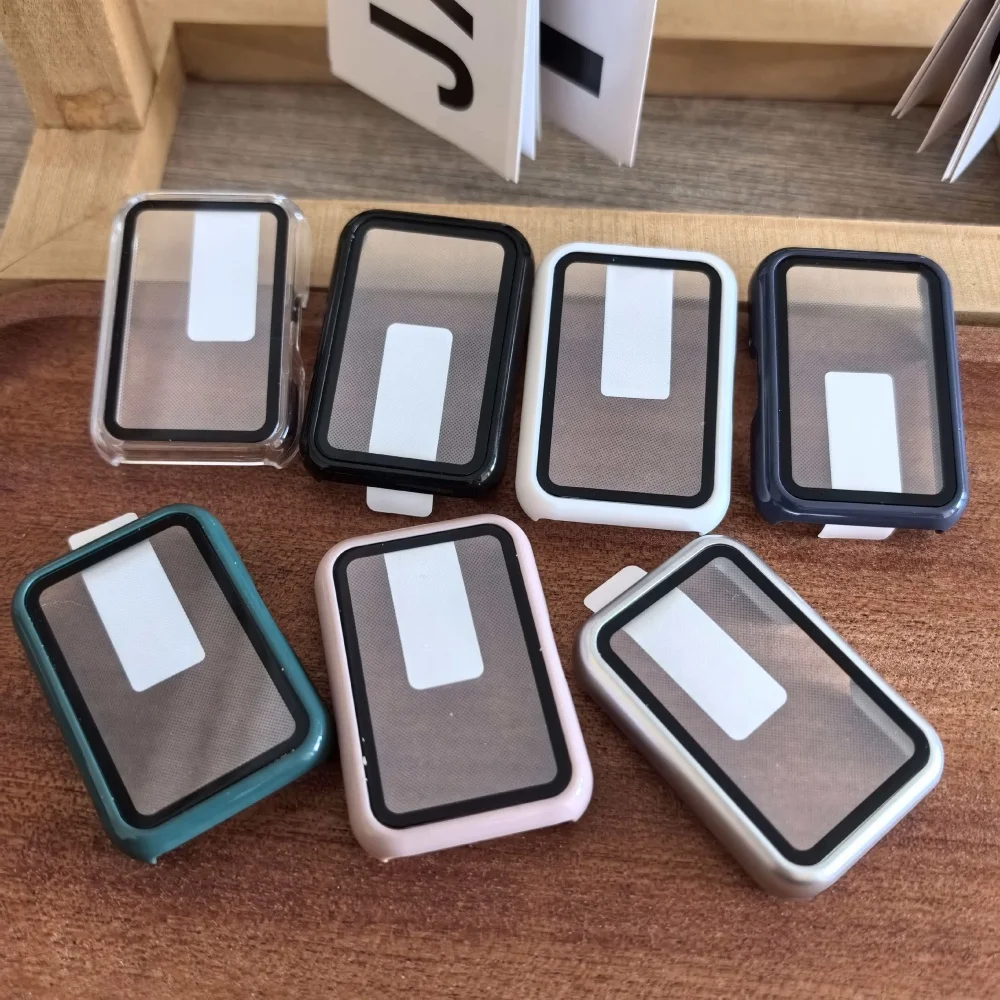 Glas + Hülle für Samsung Galaxy Fit 3, gehärtetes Glas, Displayschutzfolie und harter PC-Schutzbumper für Galaxy Fit3-Zubehör – Detail 3