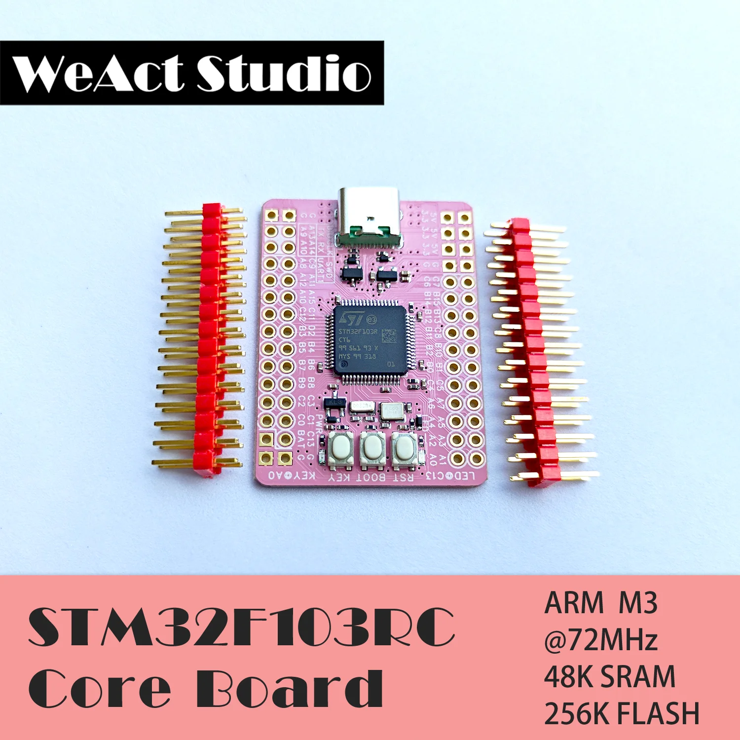 Placa Pequena do Desenvolvimento do Sistema Placa Pequena do Sistema Stm32f103rct6 Braço Stm32 F103rct6 Stm32f103 Stm32f1 - Imagem 2