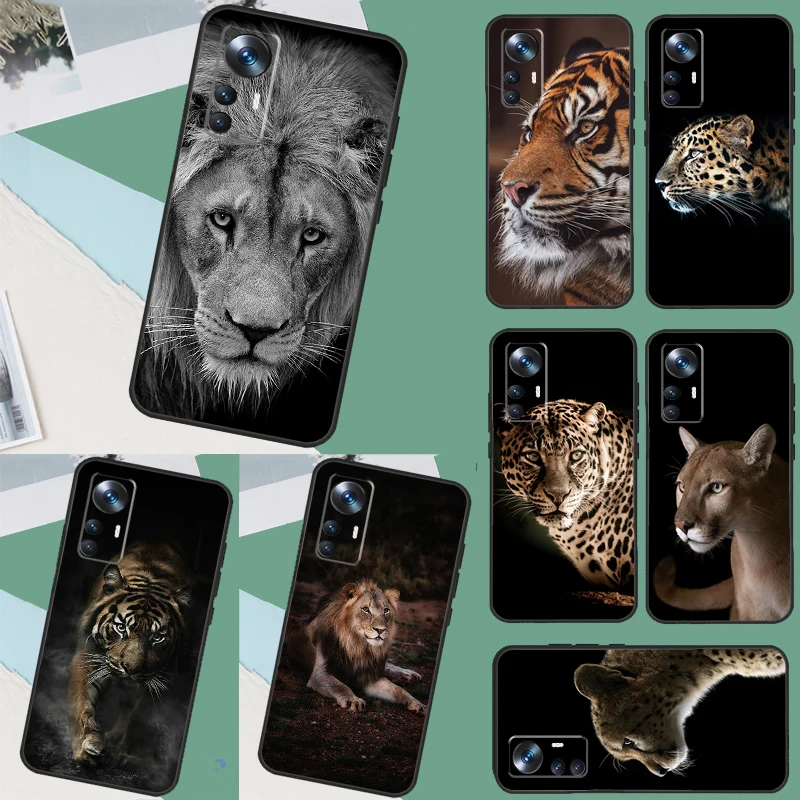 The Lion Tiger Leopard King Animal Funda Per Xiaomi 11T 12T 13T Pro 12 13 Lite 12X Poco F5 X5 X3 Pro F4 X4 Gt M5 M5S F3 Case