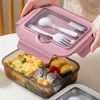 1PC Office Lunch Box Can Be Microwave Heated Lunchbox Rectangular Plastic Lunchbox 2