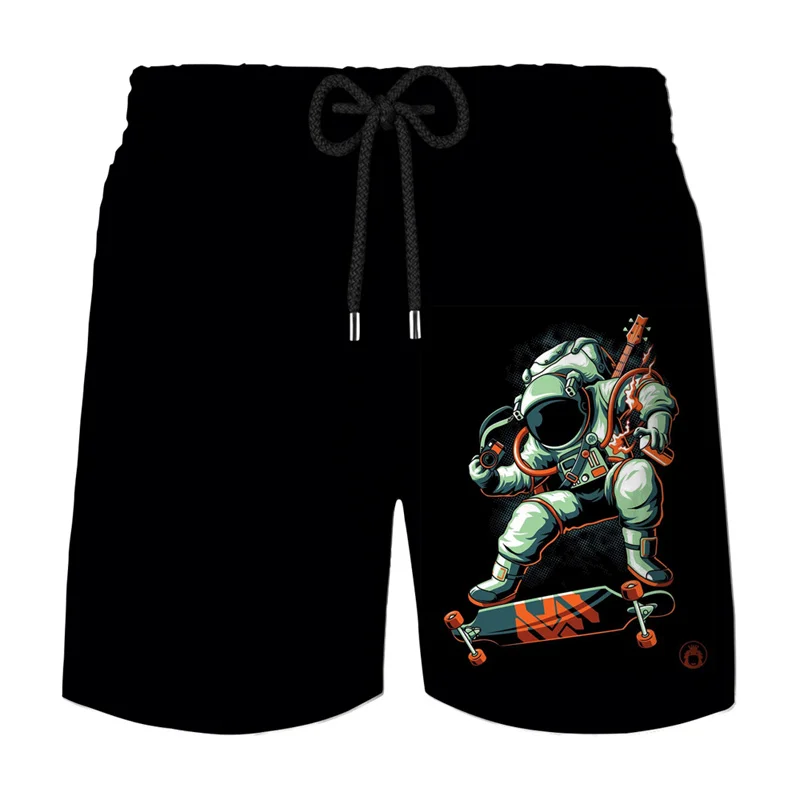 

3D Astronaut Graphic Board Shorts Pants Men Hawaii Beach Shorts Summer Bermuda Surfing Quick Dry Ice Shorts Swimsuit Swim Trunks