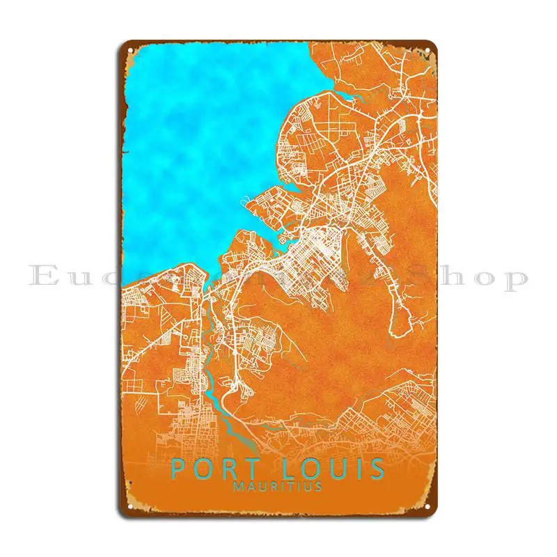 Port Louis Mauritius City Metal Signs Retro Garage Decoration Vintage Design Wall Decor Tin Sign Poster