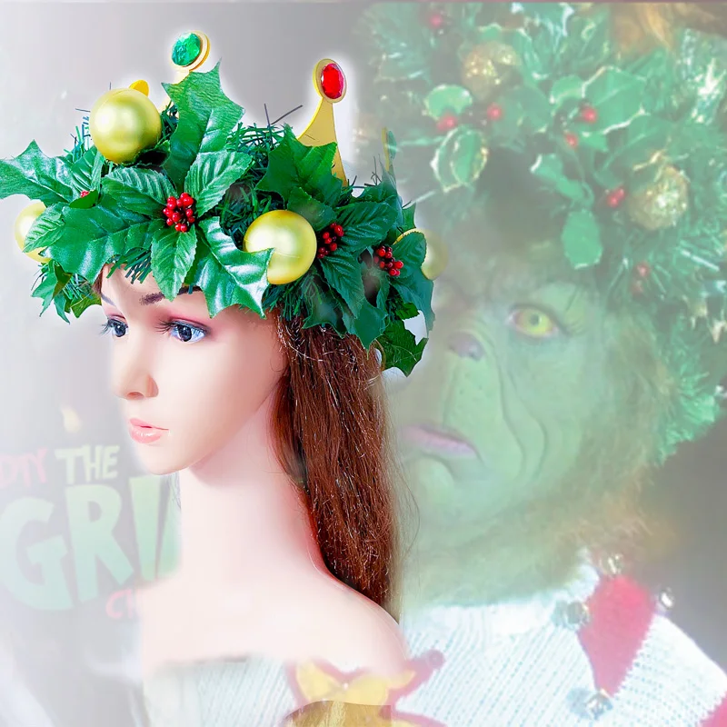 Decorazione Natalizia Grinch Holiday Cheermeister Crown Handmade Personalizzato Fai Da Te Cosplay The Grinch Halloween Costume Contest
