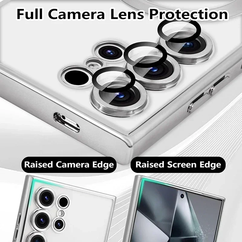 Transparent MagSafe-Compatible Magnetic Wireless Charging Silicone Case