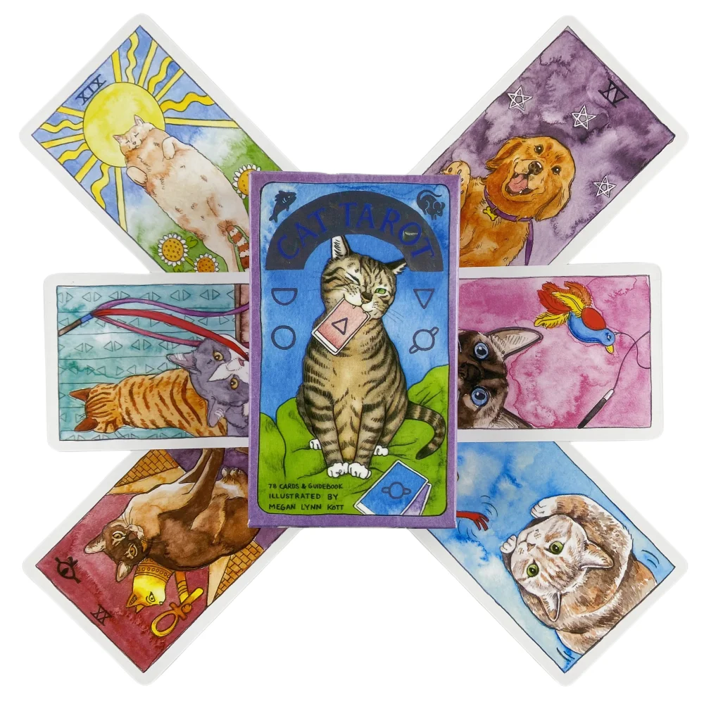 

The Lovely Cat Tarot Cards Deck Oracle Playing Board Game Party English Version Fun Gift Fortune Telling Divination