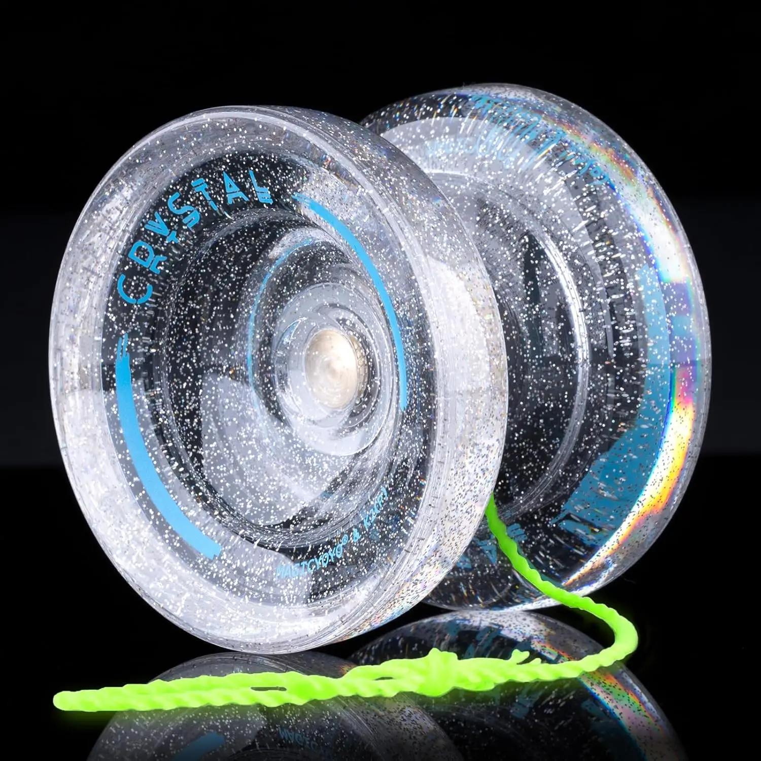 MAGICYOYO K2 Crystal Yoyo Pro Responsive for Kids Finger Spin Trick for Beginner Dual Purpose