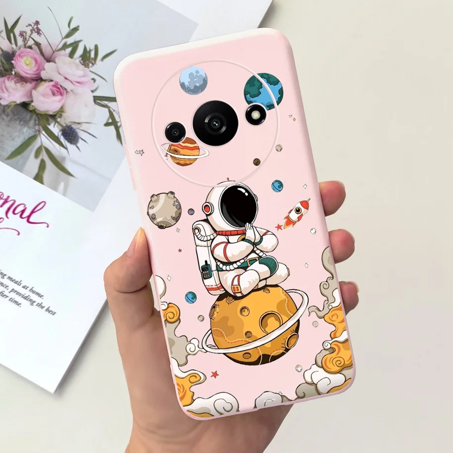 Shockproof Silicone Soft Case with Cute Astronaut Design