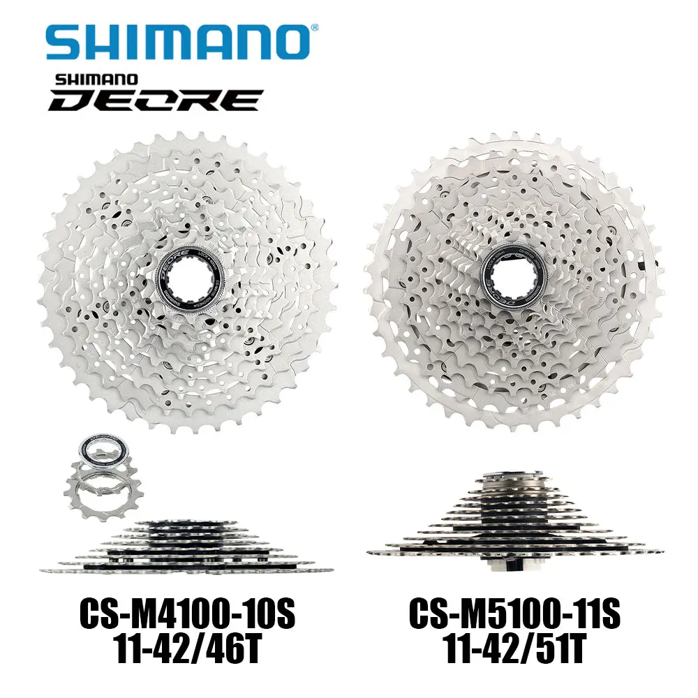 

Shimano DEORE CS- M4100 M5100 10S 11 Speed MTB Bike Cassette Sprocket 11-42T 46T 51T 10V 11V Mountain Bicycle Freewheel Parts
