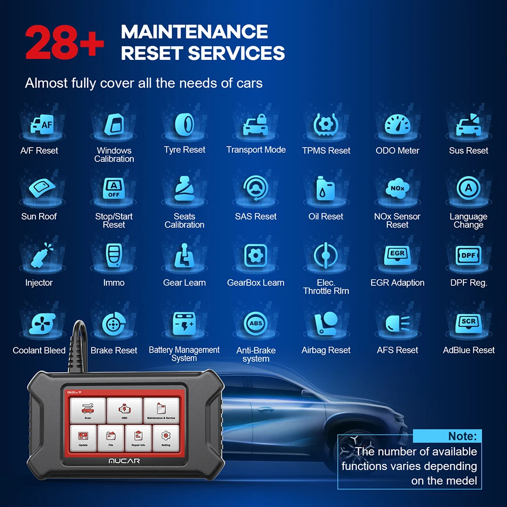 OBD2 Scanner MUCAR CS90 Professional diagnostic tool Auto scanner bluetooth ECM System 28 resets lifetime free update