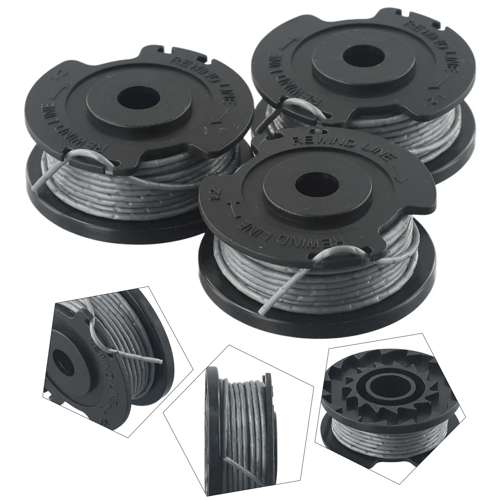 

3 шт., сменные шпули для триммера Bosch EasyGrassCut 18-230 18-260 18 23 26 18-26 1,6 мм 5 м