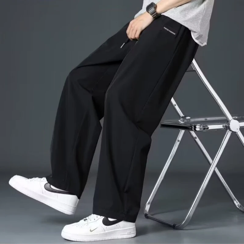 Joggers Men Jogger Pants Men Ice Silk Pants Big Size Men's Trousers Mens Clothing Gym Sport Mens Designer Clothes Man Cargo Y2k 3