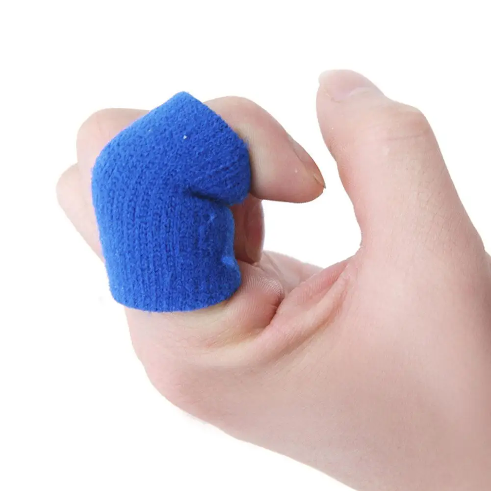 10pcs Nylon Finger Sleeve Support Thumb Brace Protector Gear Breathable Elastic Finger Tape For Basketball Tennis Sports Gym