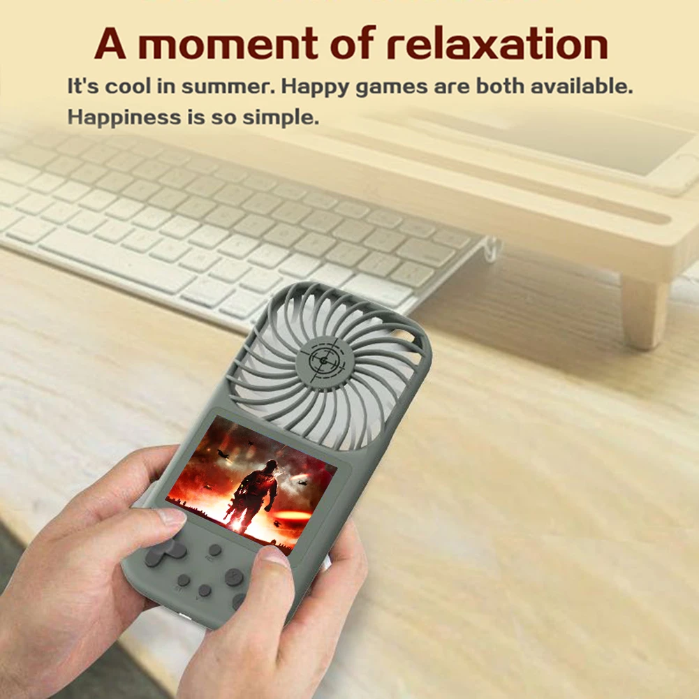 2021 Portable Handheld Mini Handheld Adjustable Fan Games Console Fan 3 Modes Adjustable 2500mAh Portable Cooler