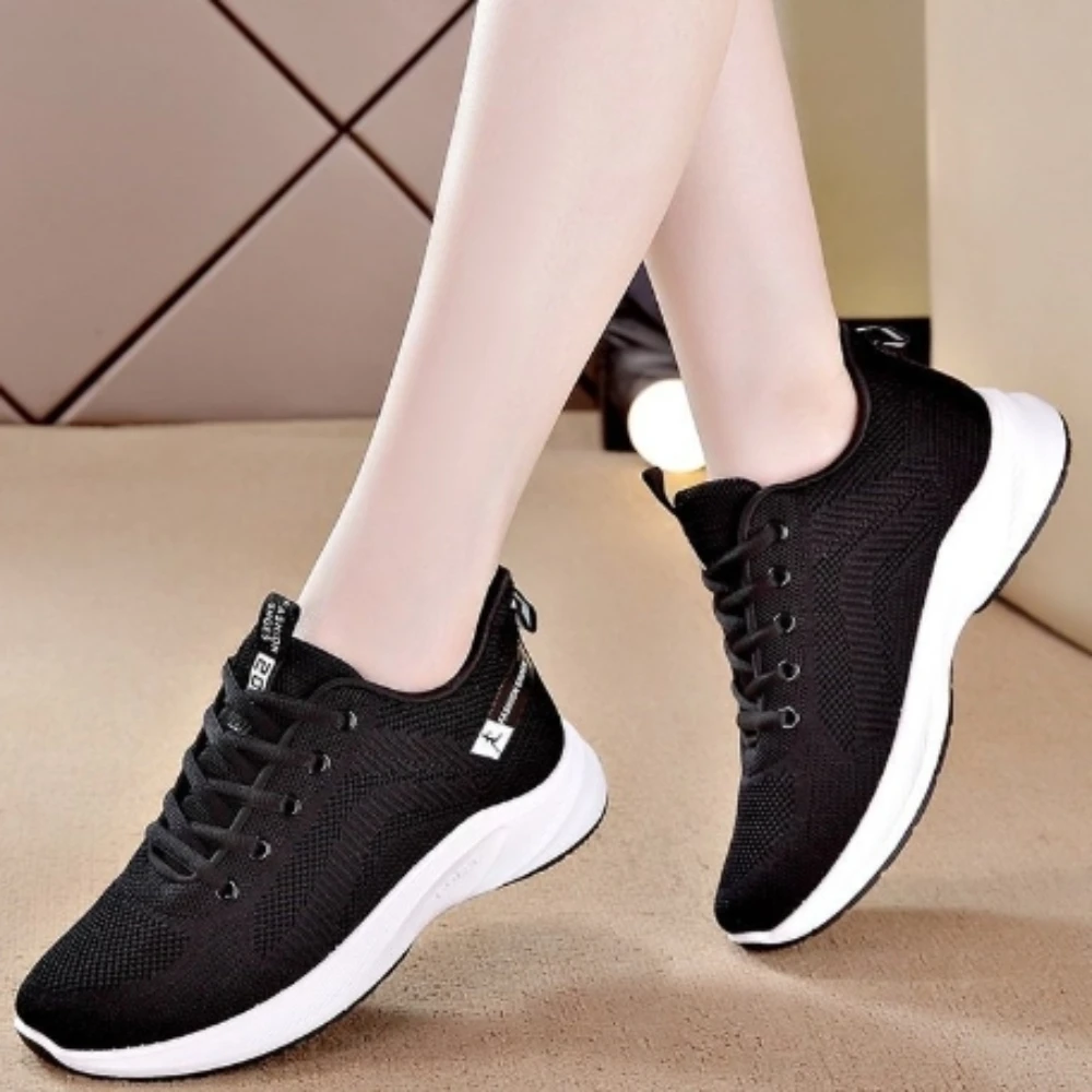 Trending Women Mesh Sneakers - Causal Sport Shoes - Canvas Elastic Footwear (2U41)