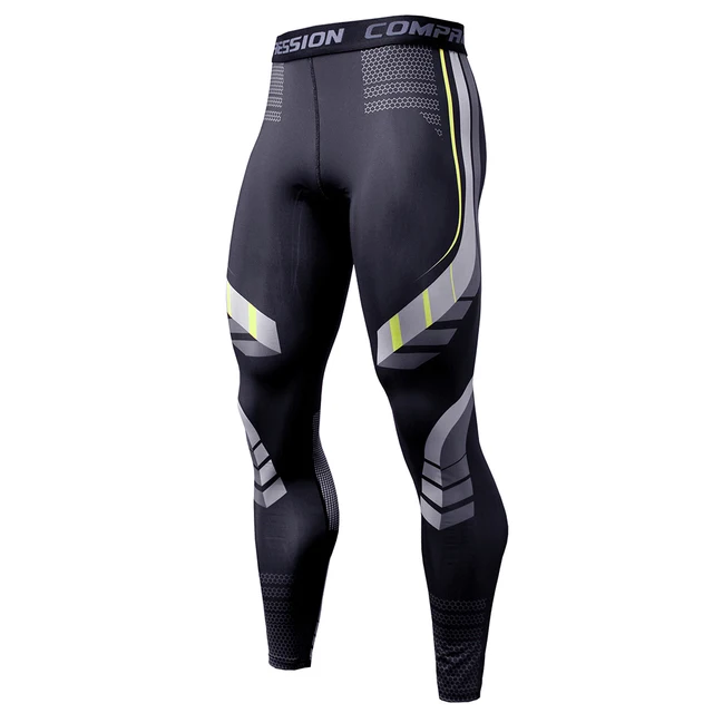 Mens Gym Compression Leggings Sport Training Pants Men Running Tights Trousers Men Sportswear Dry Fit Jogging Pants KC174