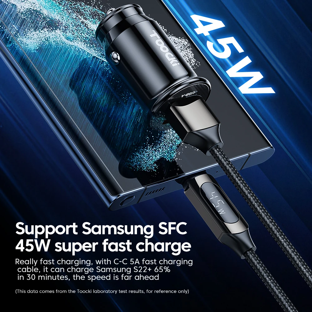 Phone Charger Car Charger Car Phone Charger Toocki USB C Car Charger QC4.0 45W