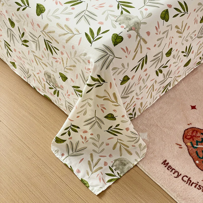 Bed Sheet Simple Style Flat Sheets Breathable Bed Linen Soft Sheets Home Flat Bedsheet постельное белье (Pillowcase Need Order) 4
