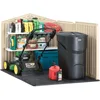 Low Profile Slide Lid Plastic Outdoor Storage Shed with Unique Cane Bolt Locking Mechanism and Double Wall Construction 3