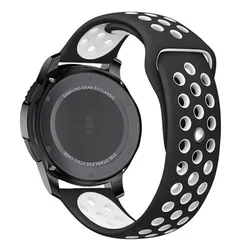 Sporty Silicone Strap - Soft and Durable Band for Xiaomi Watch 2 (Black - white)